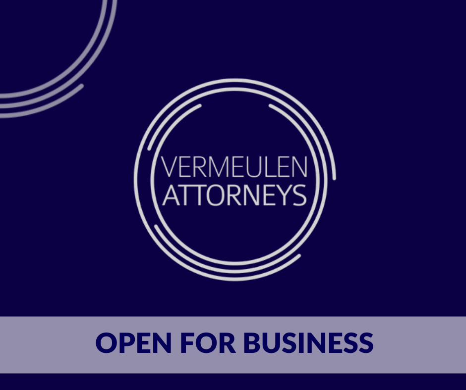 Vermeulen Attorneys Are Open For Business