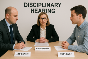 Disciplinary Hearing In Progress In Accordance With Procedural Fairness Under The Labour Relations Act In South Africa.